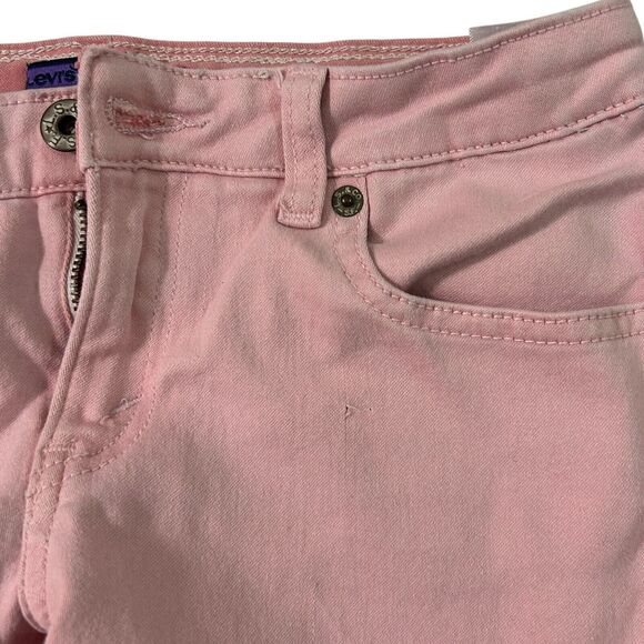 Levi's Kids Youth Girl's Cropped Denim Leggings Jeggings Pink Skinny Jeans Sz 14 - Picture 9 of 9